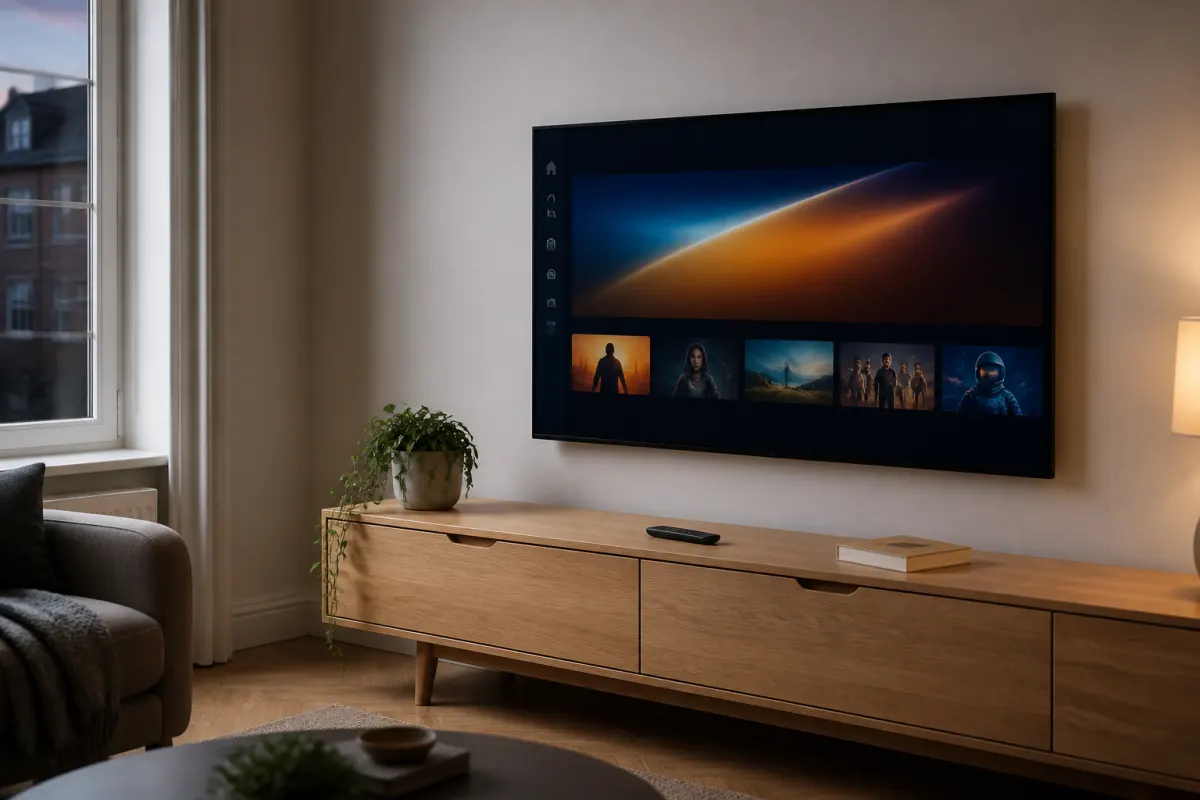Living room TV ready for IPTV Australia setup